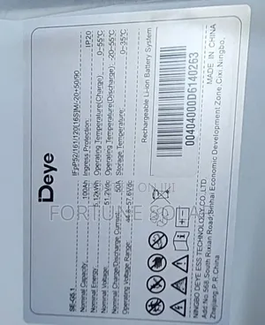 Deye 5kwh 48v Lithium Battery With Digital Display