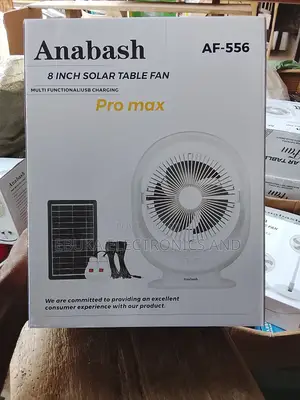Anabash 8 Inches Rechargeable Table Fan Is Available With Solar Panels