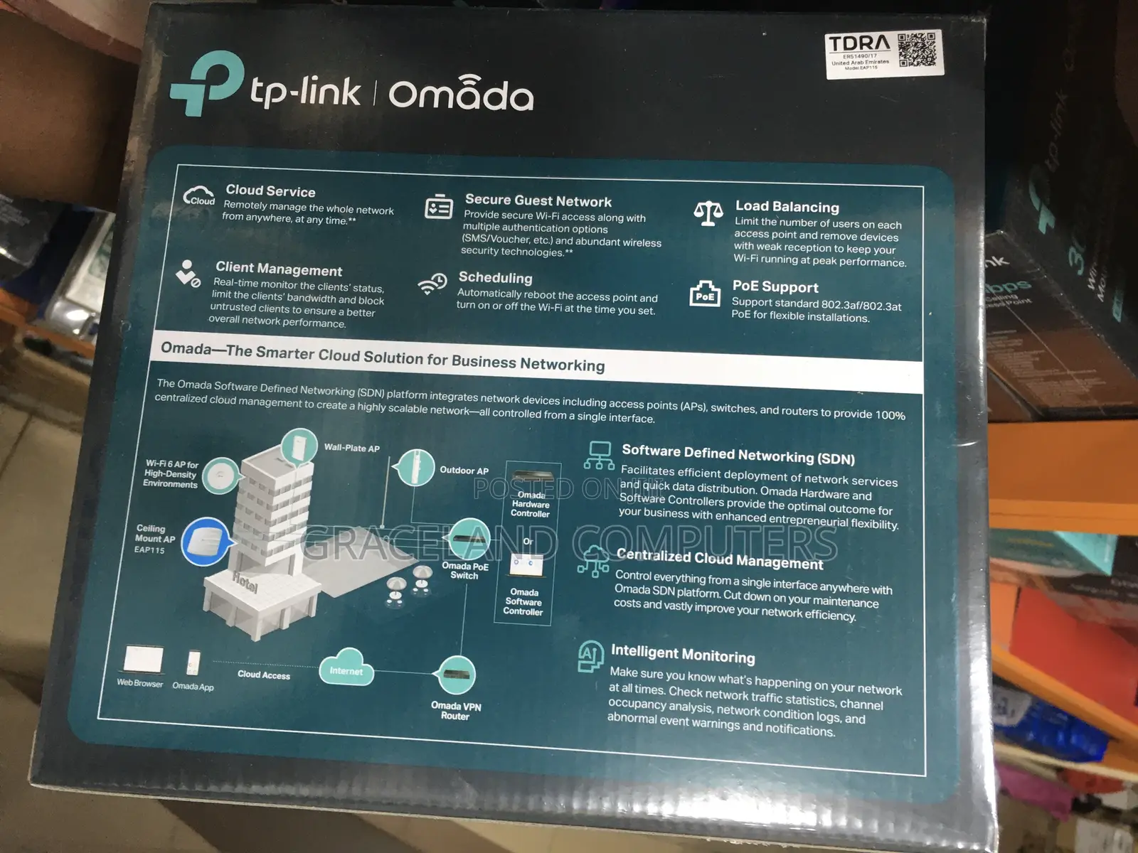 Tp-Link Omada Eap115 300mbps Wireless N Ceiling Mount Access Point