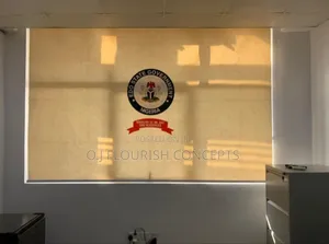 Cream Colour Sunscreen Roller Blinds With Logo
