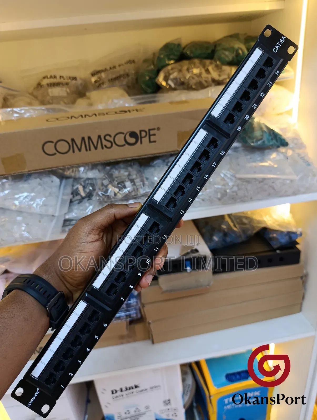 Cat6a Patch Panel 24 Port, Cat 6a Faceplate Rj45 Module Jack 6a Cables