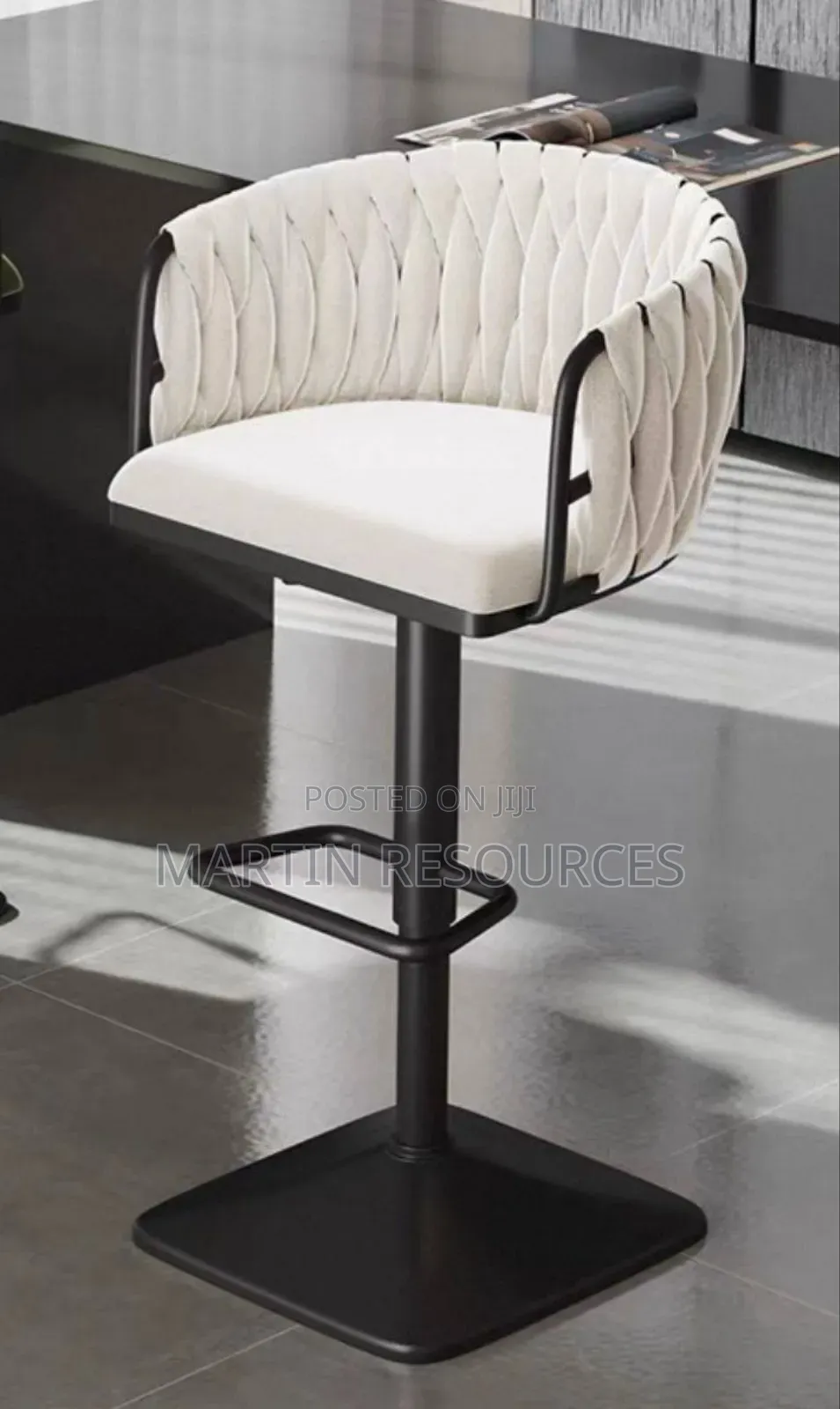 Adjustable Bar Stool With Backrest
