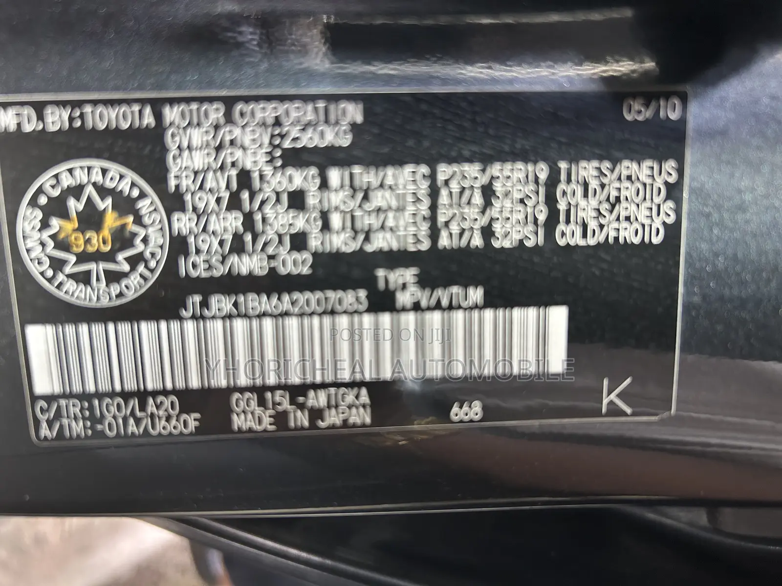Lexus RX 350 2010 Black
