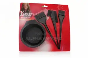Ysfashua 4pcs Salon Hair Dye Brush Kit With Mixing Bowl