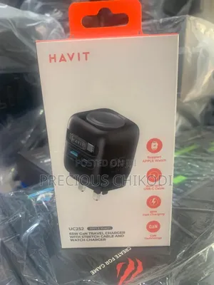 Havit Travel Charger With Stretch Cable and Watch Charger