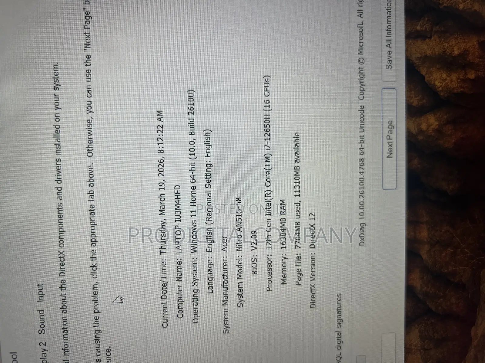 Laptop Acer Nitro 5 16GB Intel Core i7 SSD 512GB