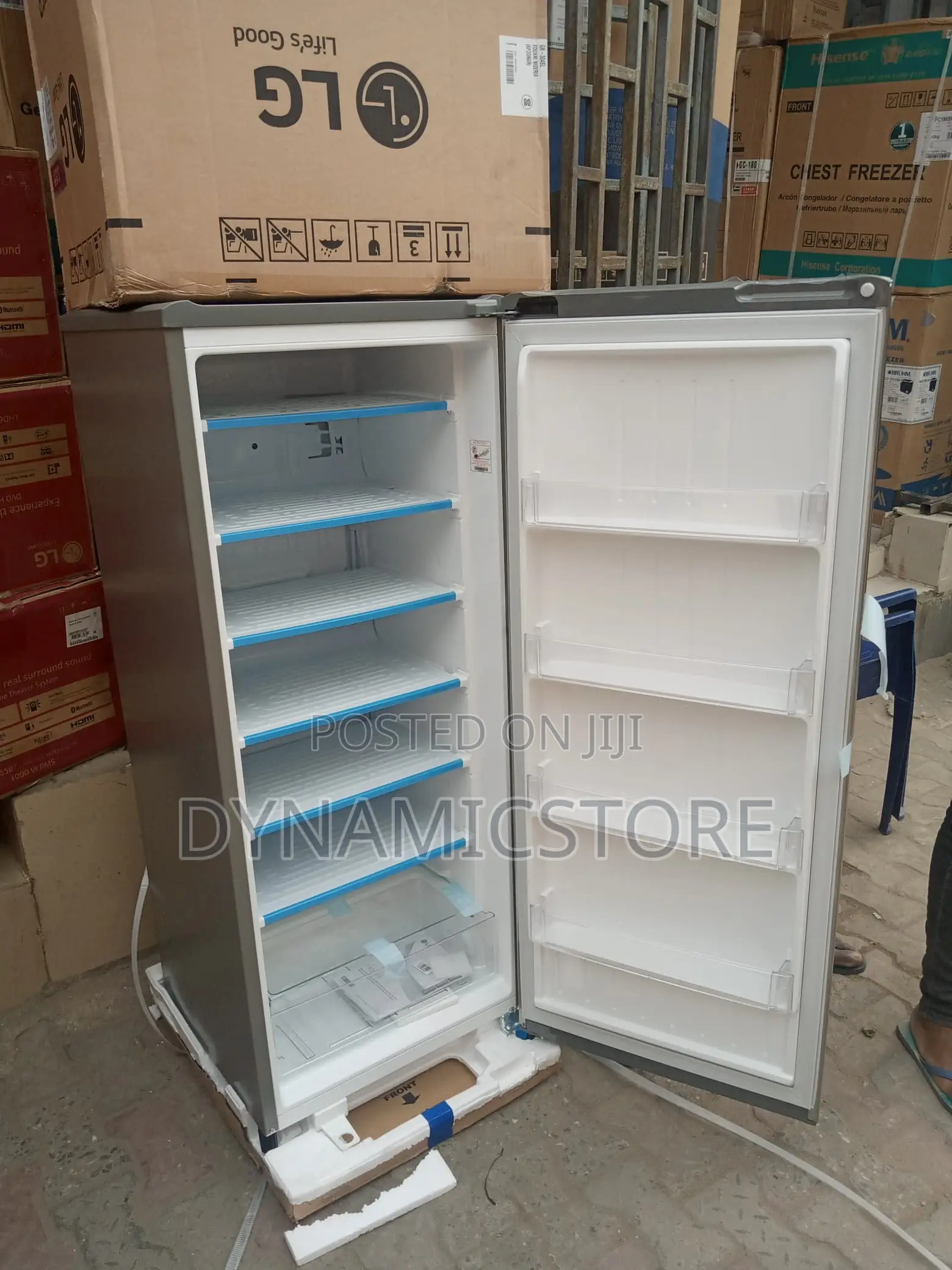 Lg Upright Freezer 304 6 Steps Silver