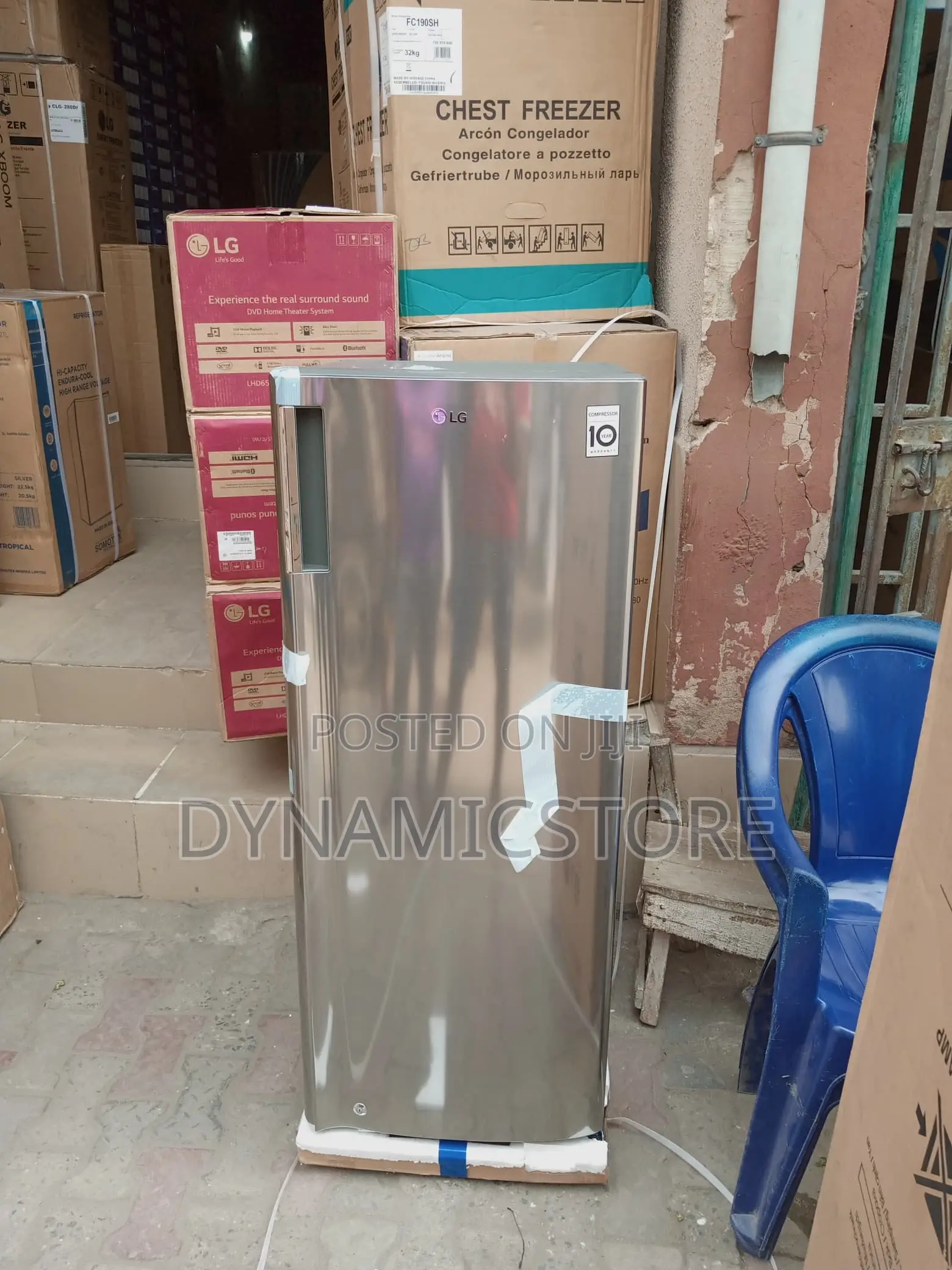 Lg Upright Freezer 304 6 Steps Silver