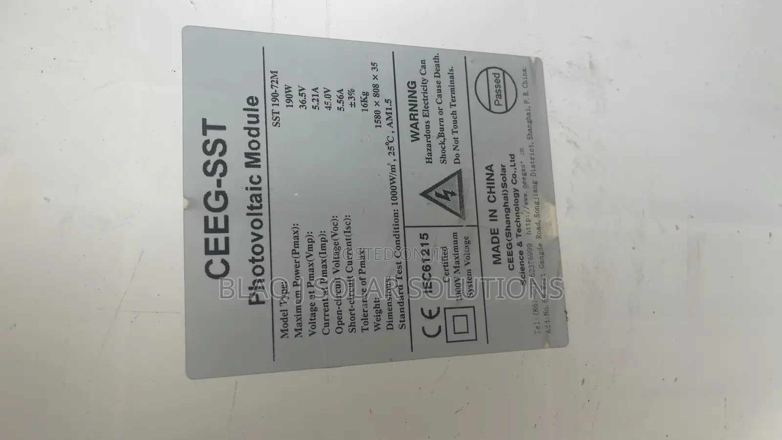 New 190w Solar Panel