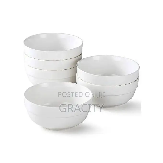 White Ceramic Soup Bowl