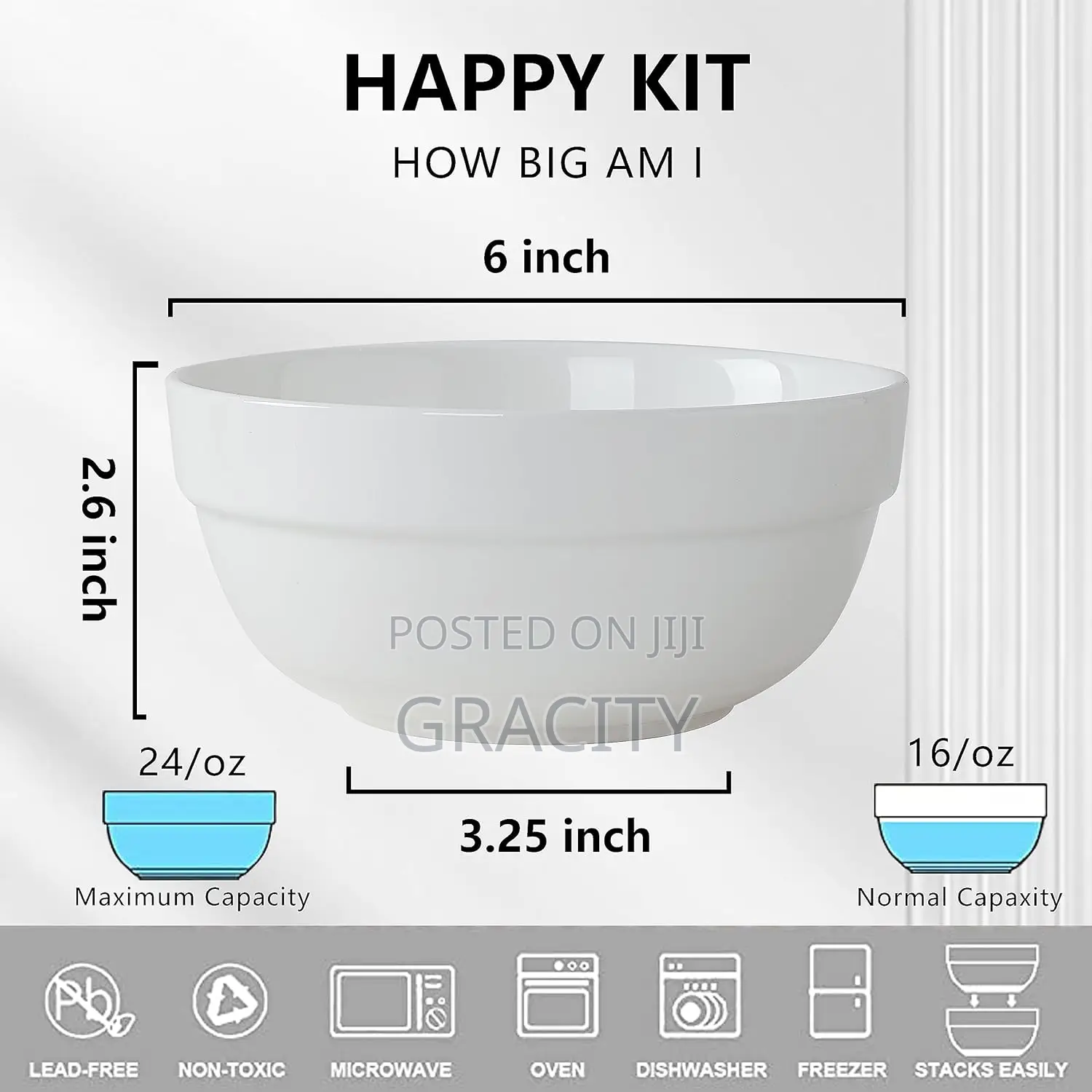 White Ceramic Soup Bowl
