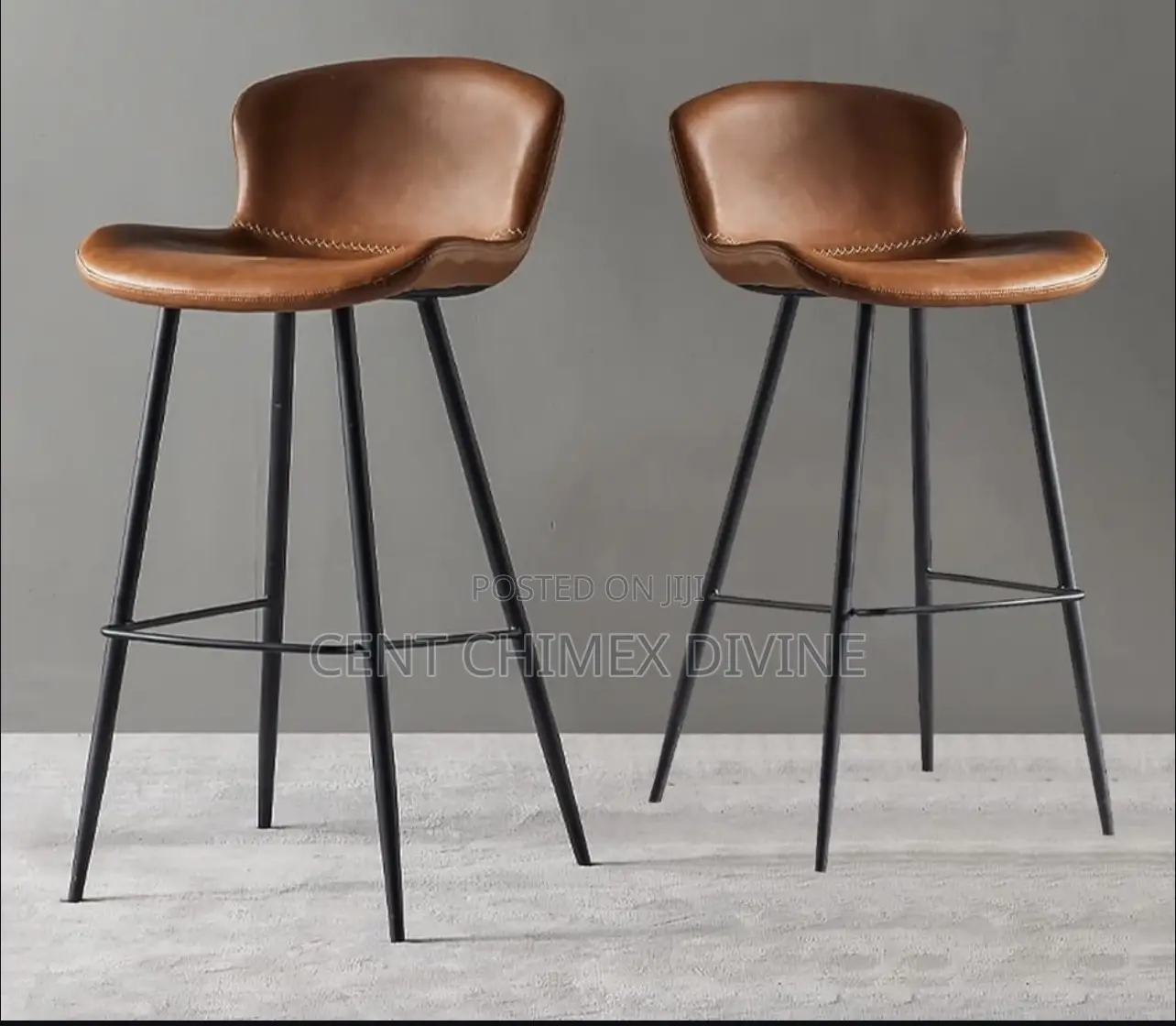 Brown Leather Bar Stool