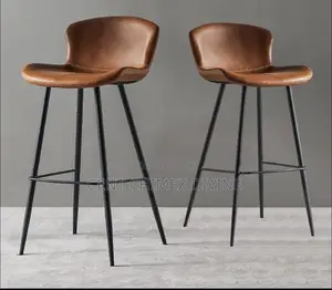 Brown Leather Bar Stool