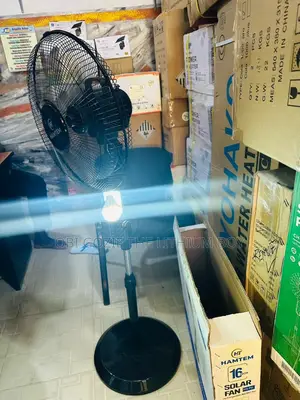 Cooler Solar Fan And Rechargeable Lithium Battery With Light