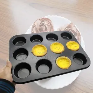 Aluminum Non Stick 12 Holes Muffin Cake Pan 
