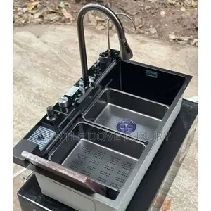3d Kitchen Piano Sink With Taps and Cup Wash