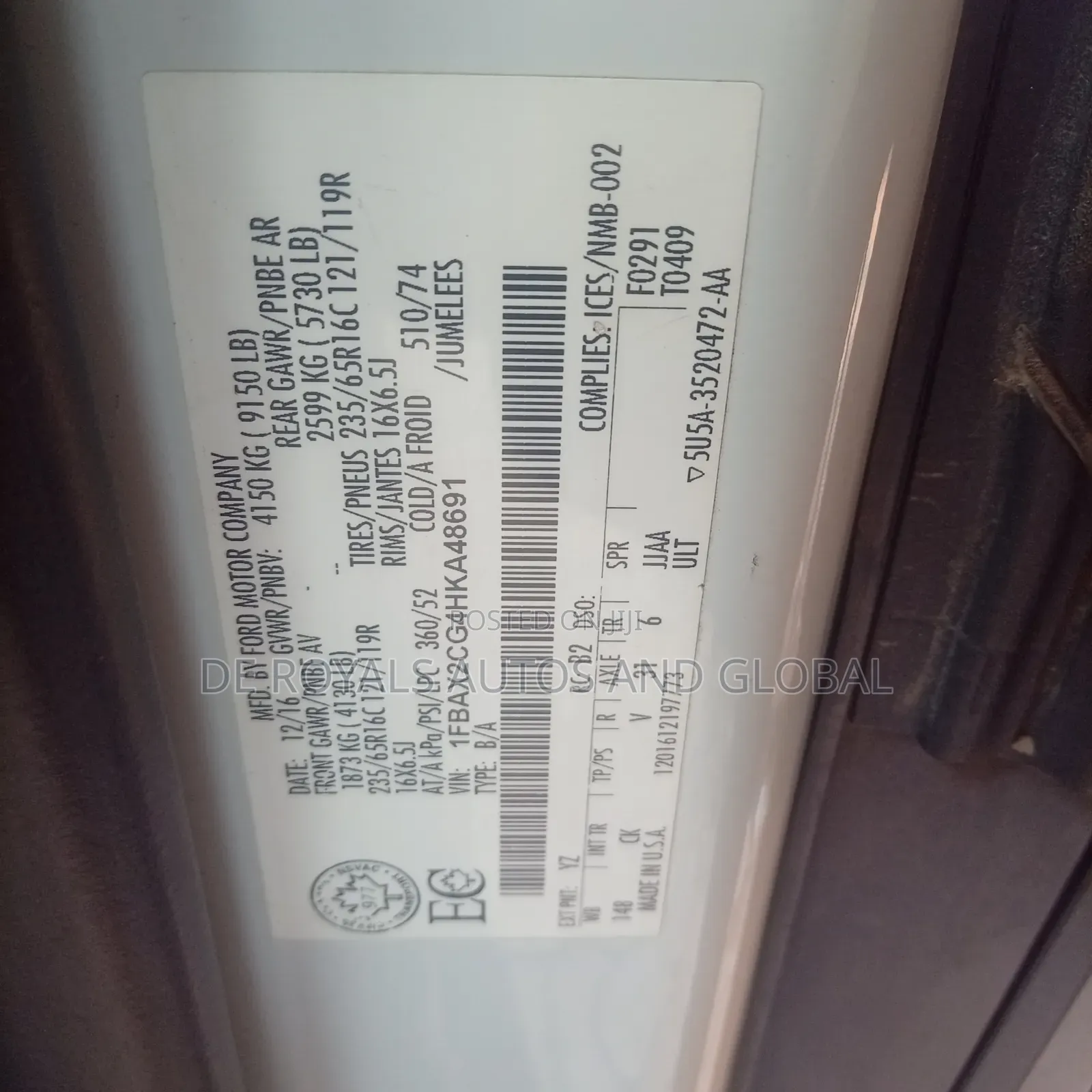 Ford Transit 2017 White