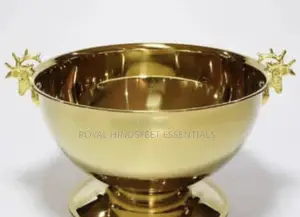 Quality Stainless Steel Gold Deer Head Champagne / Wine Bowl