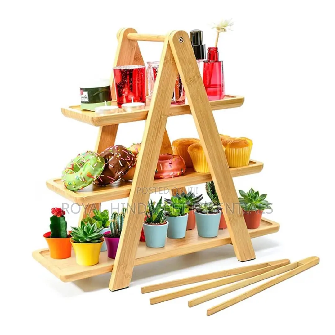 3tier Bamboo Fruit and Vegetables Storage Kitchen Rack
