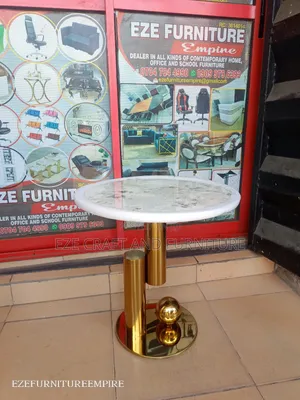 Eze Round Marble Side Stool