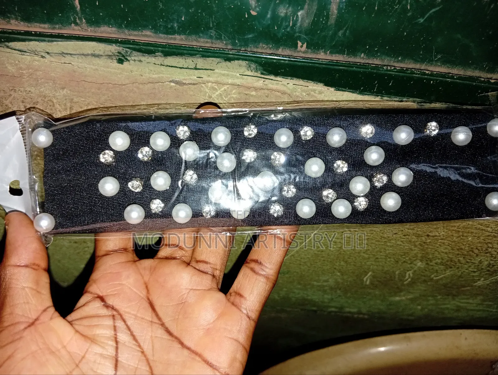 Rhinestone And Beaded Headband