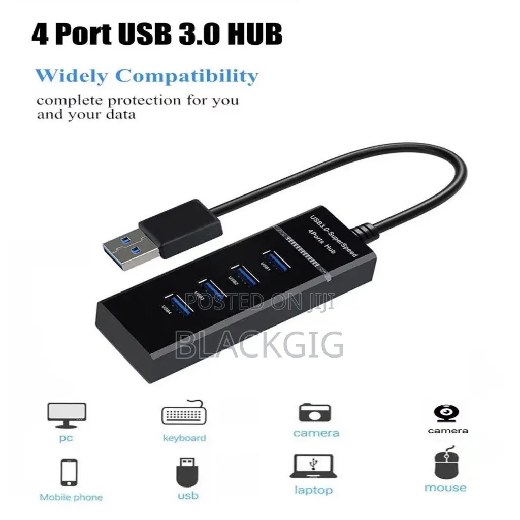 4port Usb Hub 3.0 High Speed Transfer Multi 4 In1 Usb