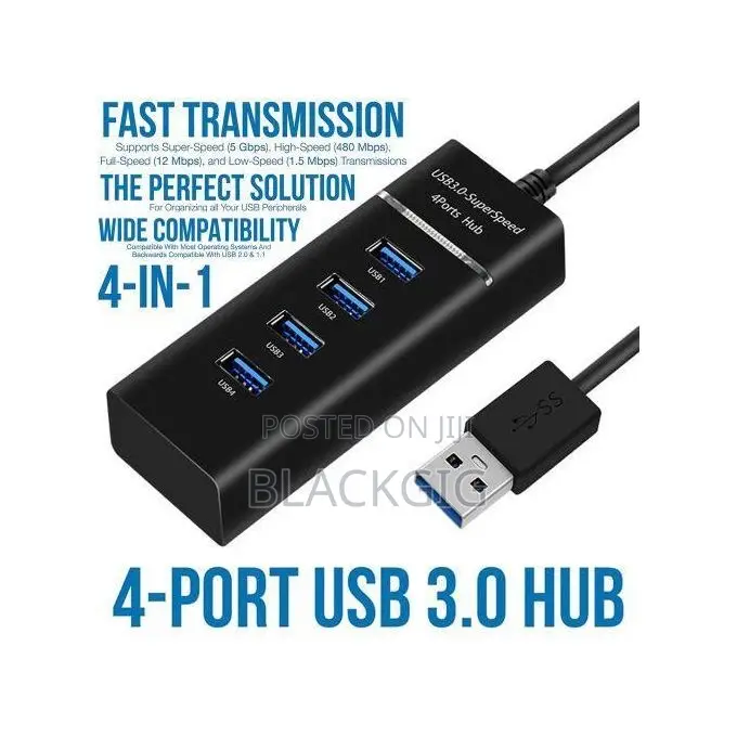 4port Usb Hub 3.0 High Speed Transfer Multi 4 In1 Usb