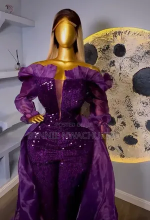 Purple Sequin Jumpsuit (Thrift)