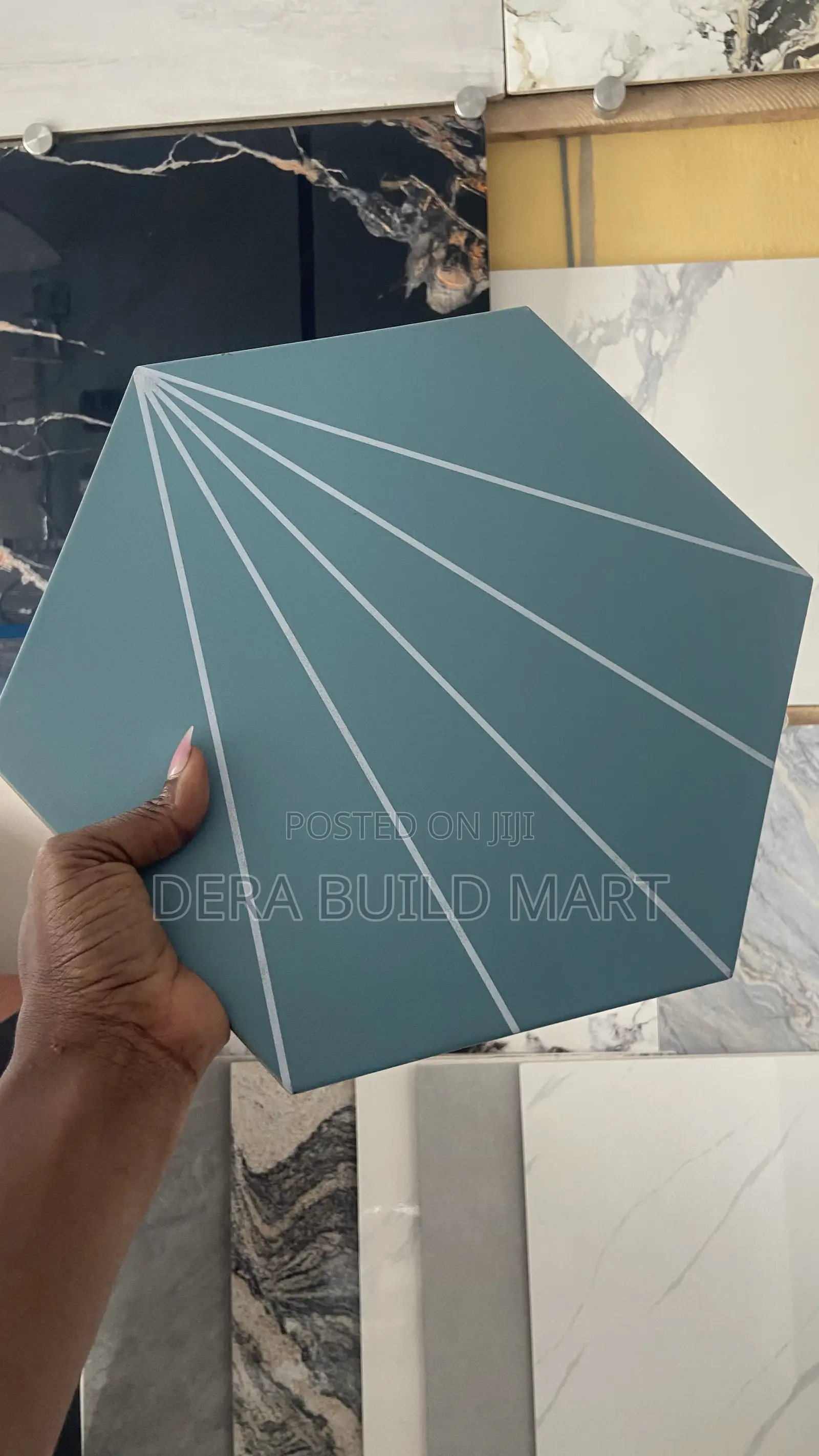 Hexagon Teal Design Tiles