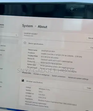Laptop Alienware M15 r3 32GB Intel Core i9 SSD 1T