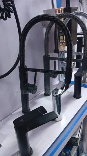 Matte Black Flexible Kitchen Mixer Tap
