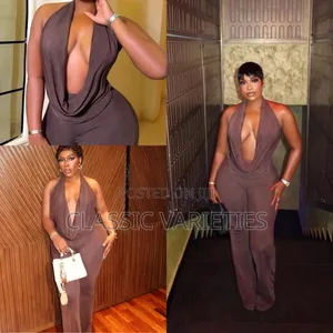 Sexy Drop_neck Backless Set