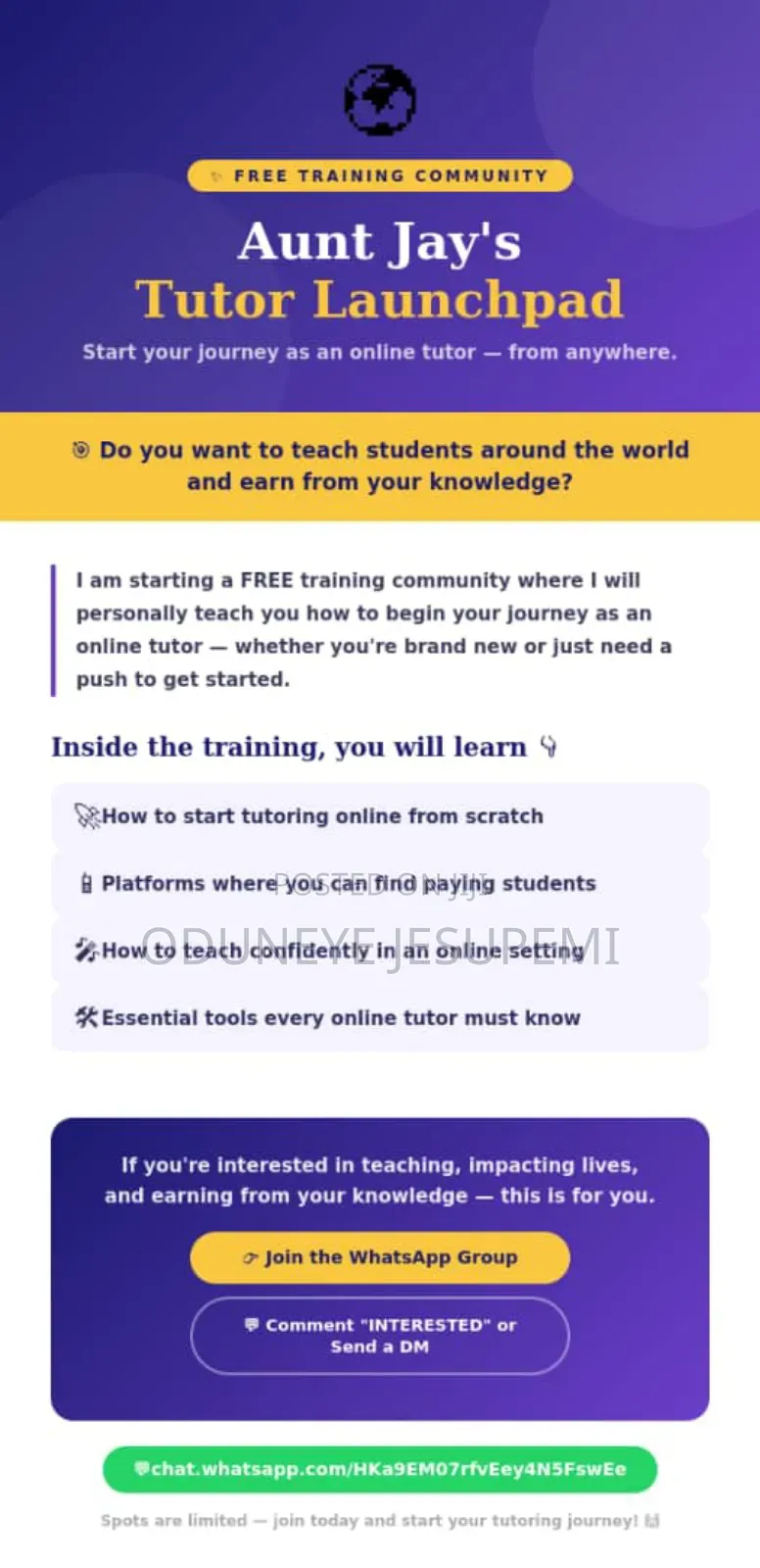 Online Tutor Training