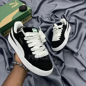 White Sole Suede Leather Puma Sneakers