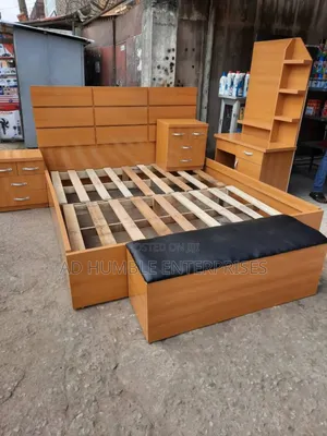 Wooden Bedframe With Full Set