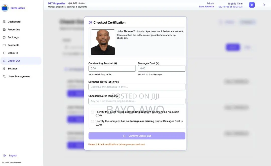 Hotel And Service Apartment Software