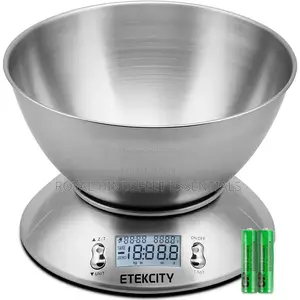 Stainless Steel Digital Kitchen Scale With Removable Bowl