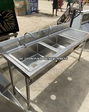 Commercial Double Sink With Side Now Available