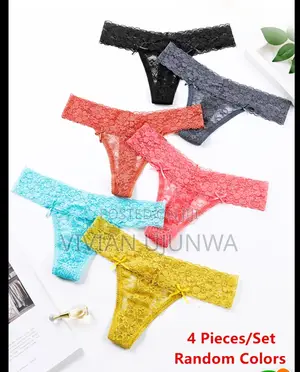 Beautiful Lace Panties for Ladies (Random Colors, 4 in 1)