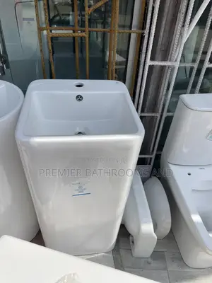 Standing Washing Hands Basin White