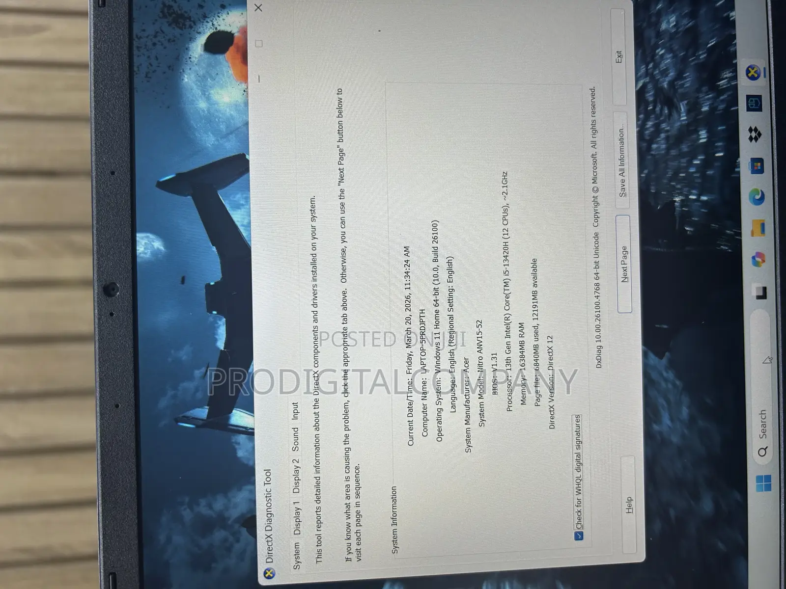 Laptop Acer Nitro 5 16GB Intel Core i5 SSD 512GB