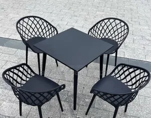 Set of Restaurant Table and 4 Chairs