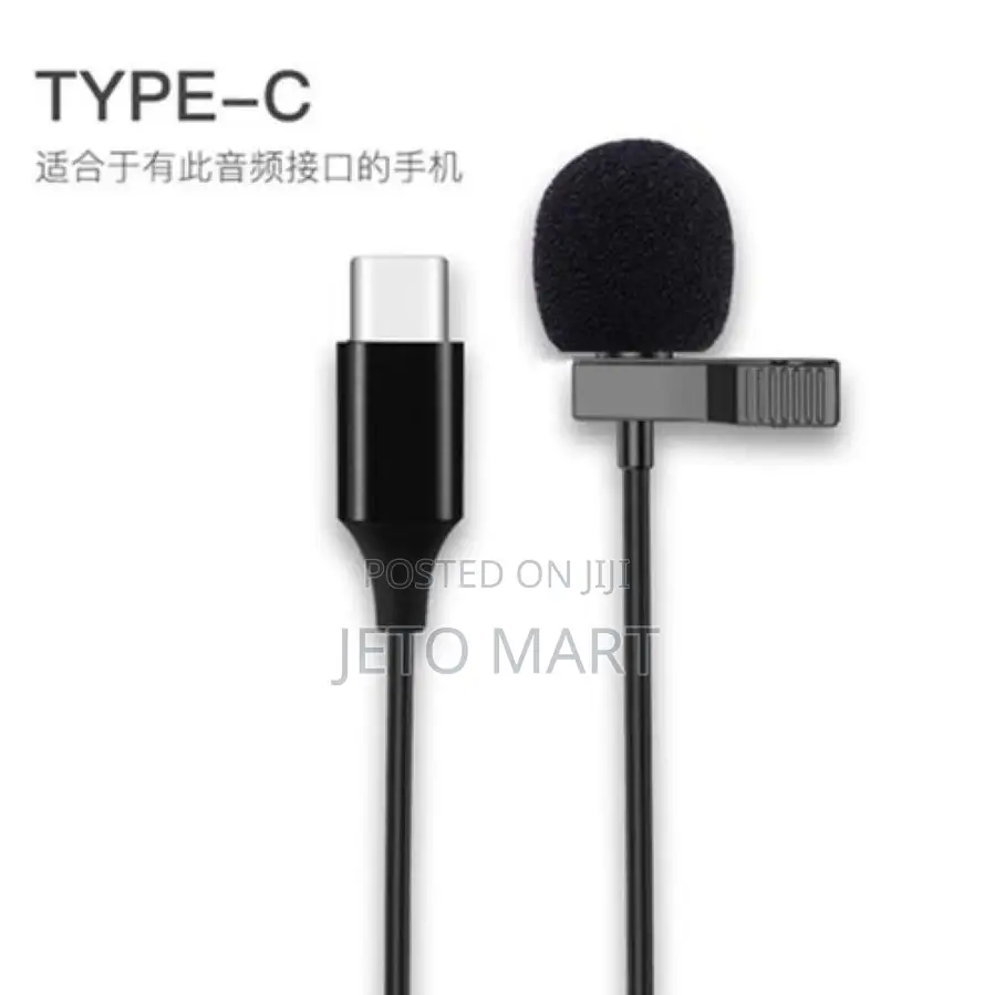 Mini Clip-on Lavalier Microphone Lapel Condenser Mic Recording