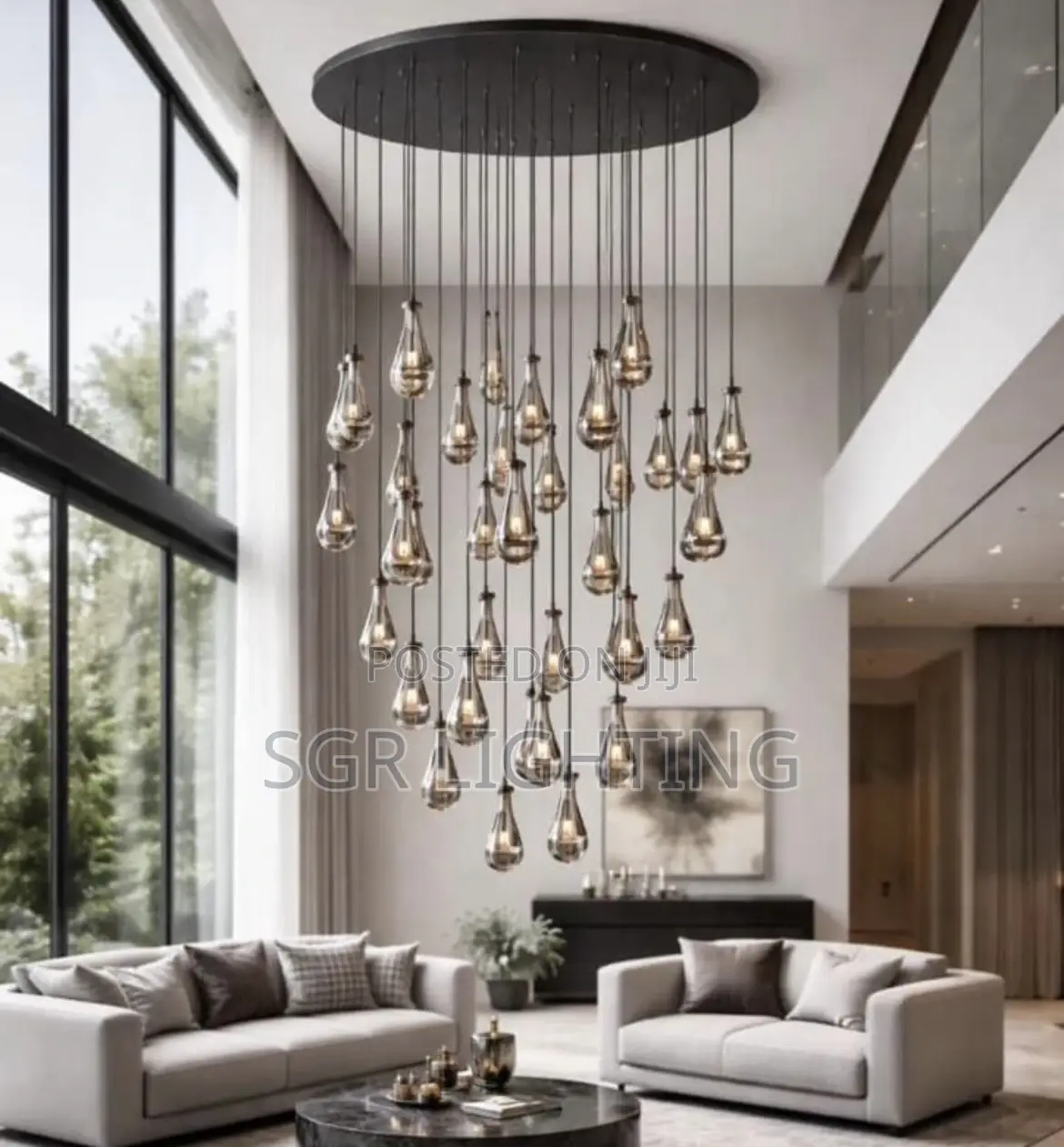 Vintage Black American E14 Bulb Changeable Copper Ceiling Chandelier