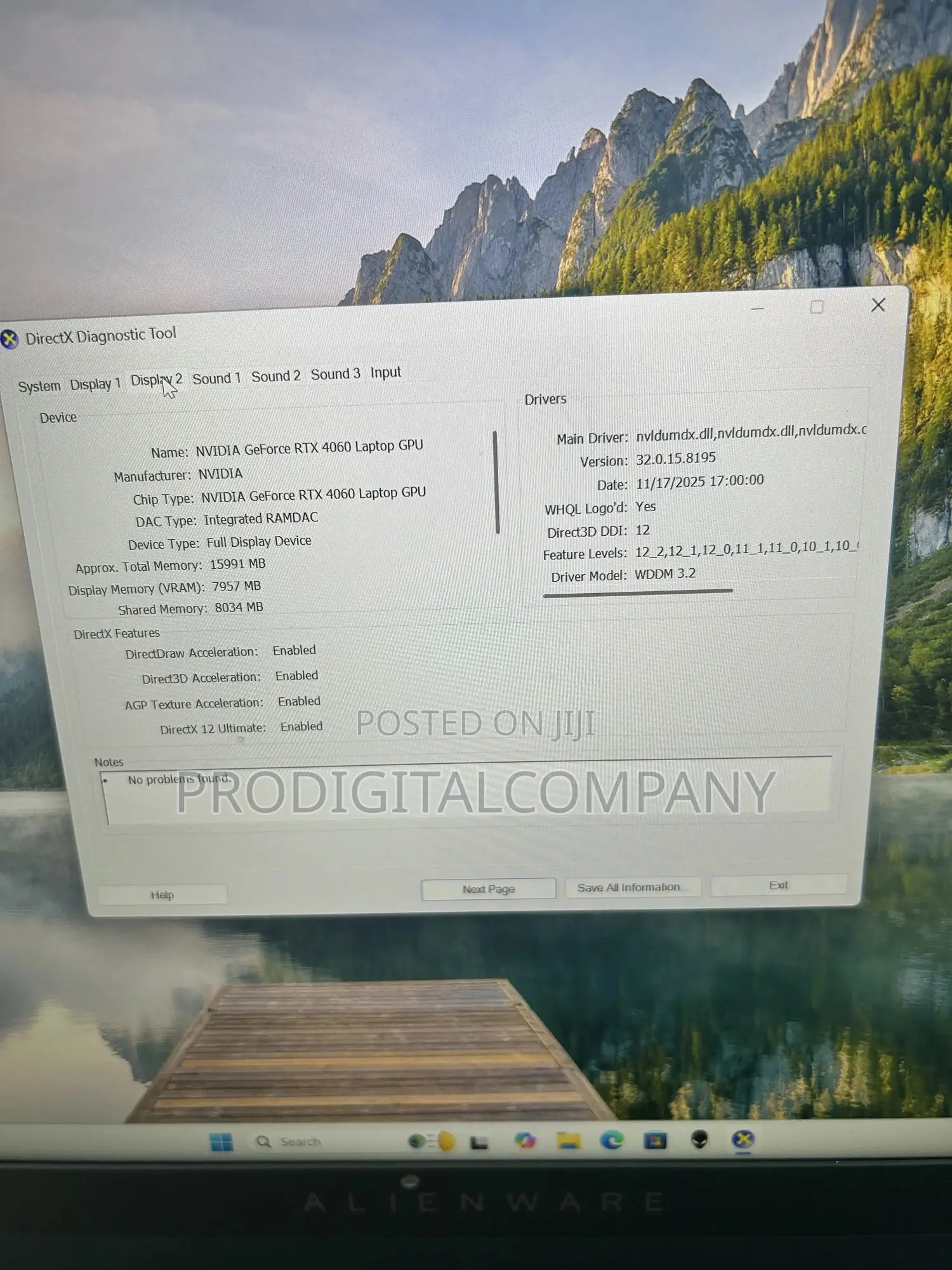 Laptop Dell Alienware X16 r1 16GB Intel Core i7 SSD 1T