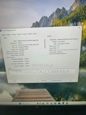 Laptop Dell Alienware X16 r1 16GB Intel Core i7 SSD 1T