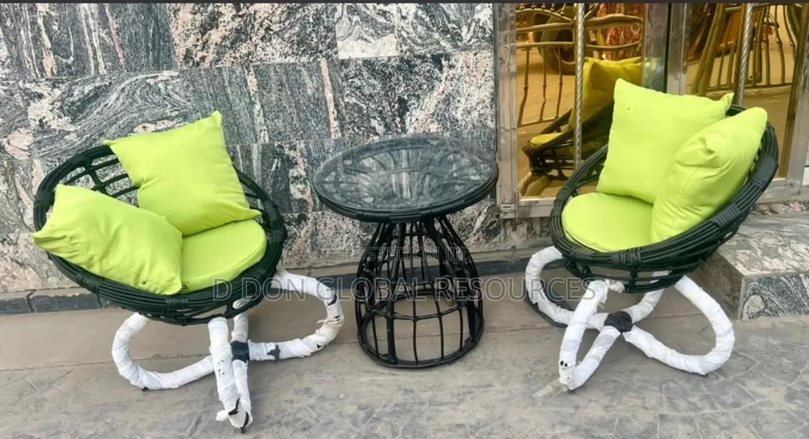 Two Aside Seaters With Stool