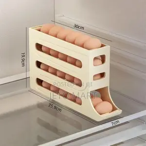 4 Tiers Egg Holder Storage Auto Rolling 30 Egg Carrier
