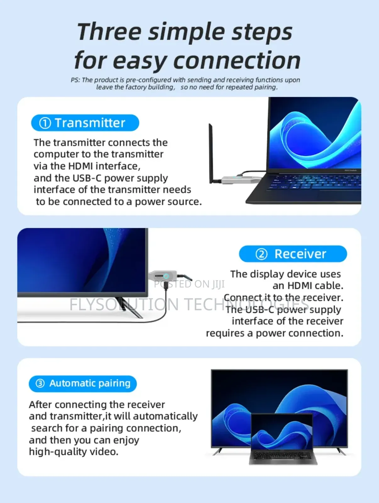 50m Wireless Hdmi Transmitter Receiver - Wireless Hdmi Extender