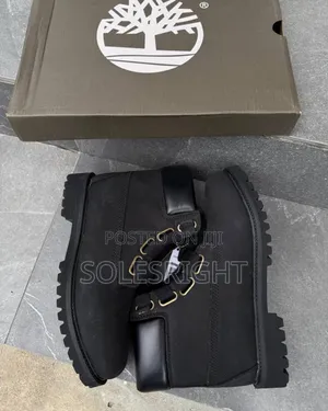 Men Black Timberland Shoe • Size 45